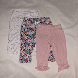 KIDS 3-pk baby girl pants - 6m